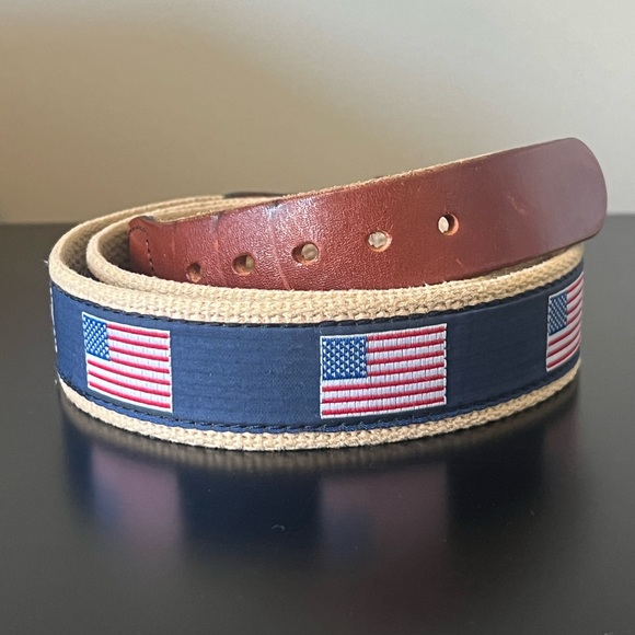 Canvas Belt: American Flag (Leather Man Ltd.) - Picture 1 of 2